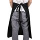 thumbnail image 3 of Delantal de cocina universal unisex para hombre y mujer, corto, de camarero, con dos bolsillos (negro), 3 of 5