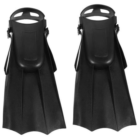 FRCOLOR 1 Pair Swimming Trainer Paddling Flippers Diving Supplies Black Silicone