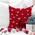 thumbnail image 2 of Valentines Day Pillow Covers 18x18 Inch Set of 2, Red Hearts Love Farmhouse Decorative Throw Pillowcases for Home Sofa Couch Cushion Decoration GW02-18, 2 of 6