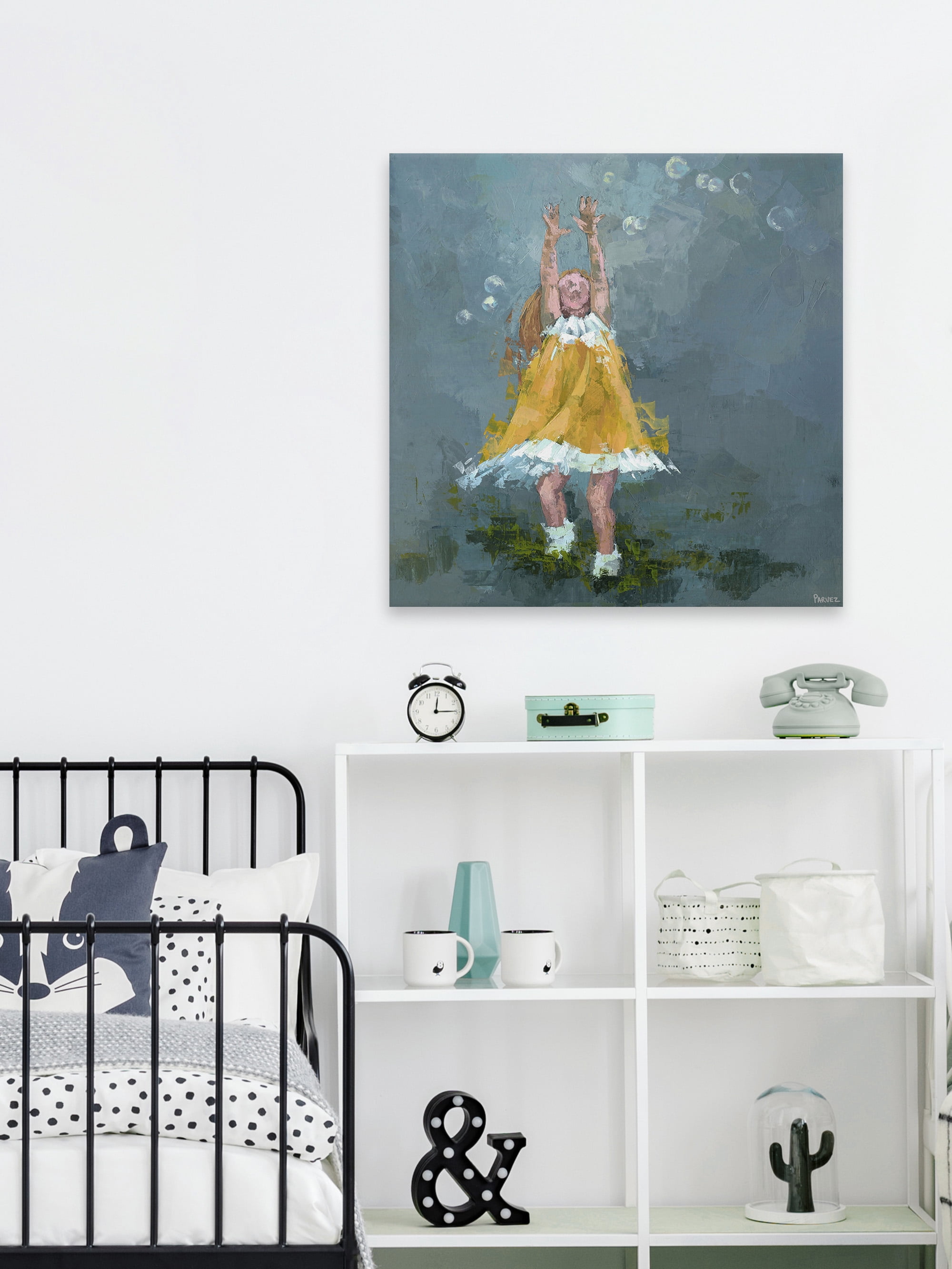 Parvez Taj Little Yellow Dress Canvas Wall Art
