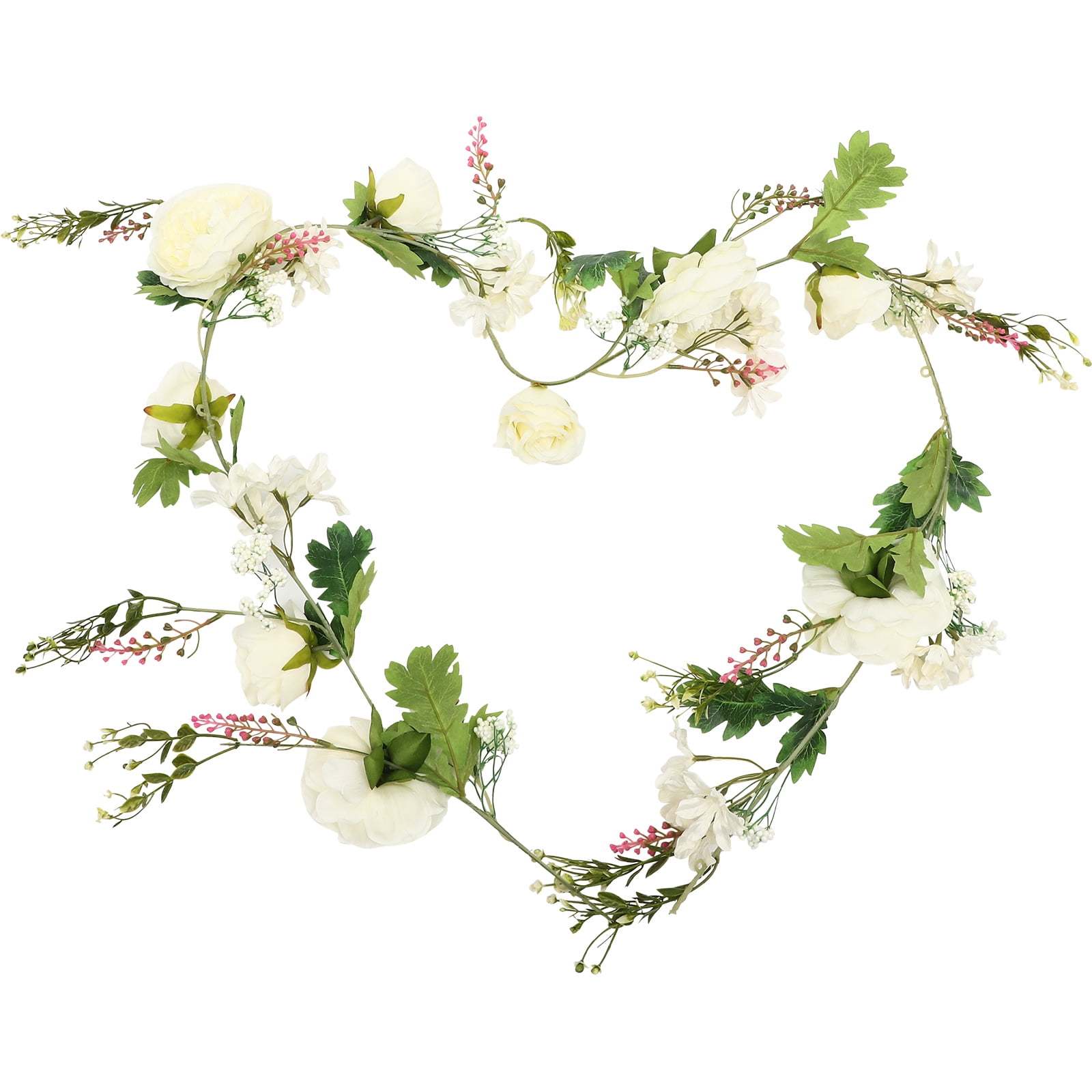 HOMEMAXS Fake Rose Swag Peony Flower Swag Artificial Floral Swag Wall