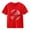 Red, variant on TIREOW Girls Oversized Baseball Print T-Shirts Kids Cute Print Short Sleeved Athletic Tee Shirt Teen Preppy Loose Blouse  (Black, 6-7 Years)