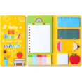 thumbnail image 1 of MARVA - Juego de notas adhesivas con temática maestro, lápiz pizarrón forma manzana, almohadillas para orejas autoadhesivas agradecimiento al profesor, bloc amarillo, 1 of 6