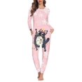 thumbnail image 1 of Conjunto de pijamas de dos piezas para mujer, ropa de casa de manga larga, suelta, informal, prendas de vestir, Navidad, otoño e invierno, envío directo, 1 of 4