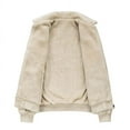 thumbnail image 4 of Birdeem Cardigan à Fermeture Éclair pour Hommes avec Poches, Couleur Unie, Manches Longues, Col Rabattu, 4 of 12