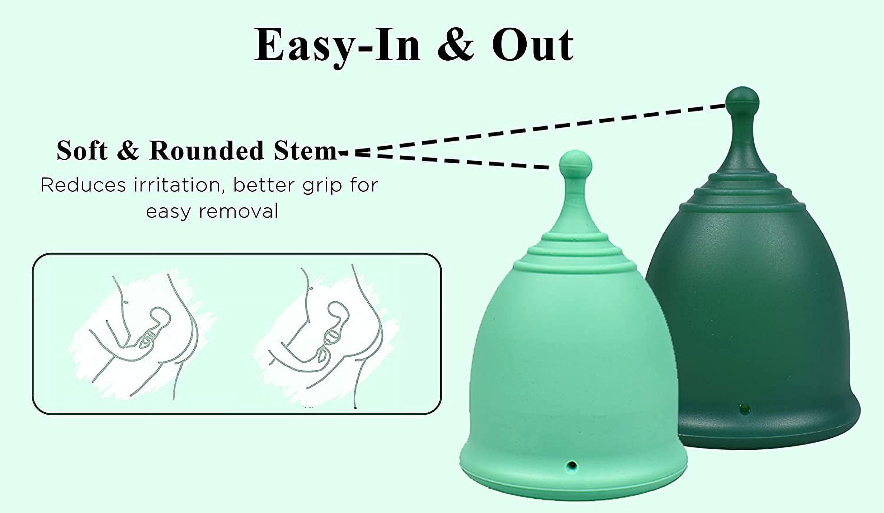 SHORDY Reusable Menstrual Cup (Small) Set of 2 with Mini Box, 100% Soft  Silicone, Coupe Menstruelle, Safe Period Cup, Light Flow Kit, Feminine