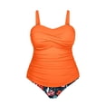 thumbnail image 3 of HUAXUN Womens Tankini Tops Full Coverage Swimsuits Vacation Modest Bathing Suits Trim Tankini Top with Bottom 2 Piece Swimsuits Floral Print Cami Tops, 3 of 5