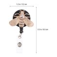 thumbnail image 3 of Rhinestone Badge Reel Holder Retractable Metal Clip ID Card Key Holder for Women, 3 of 8