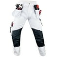 thumbnail image 3 of Notus Men’s Work Casual Tactical Cordura Knee Carpenter Construction Utility Cargo Work Trousers Pants White 30-34, 3 of 5