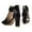 Black, variant on asdoklhq Women's Sandals Shoes,Women's Sandals On Clearance,Womens Fish Mouth High Heel Zipper Sandals Leather Short Boots Single Shoes