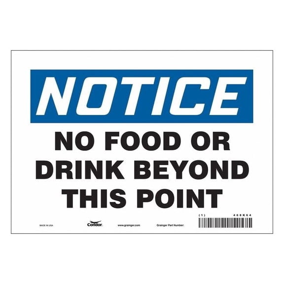 Condor Safety Sign,7 in x 10 in,Vinyl 468K64