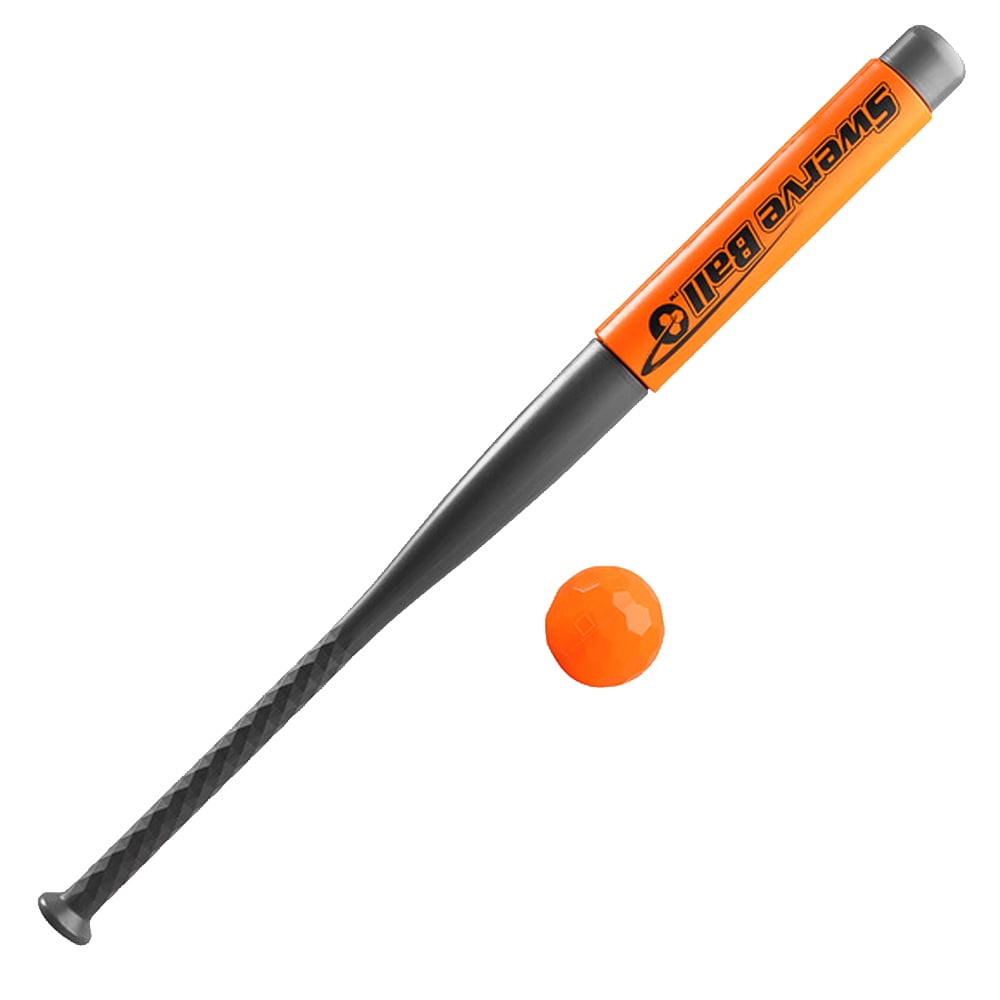 Batte De Wiffle Ball 31,75'' Avec Balle – Plastique Gris/orange – Backyard Baseball
