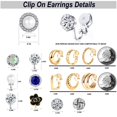 thumbnail image 4 of Pendientes con clip SONNYX para mujer, oro, plata, cristal y perla, 4 of 9