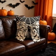 thumbnail image 4 of Diceymbol Halloween Throw Pillow Black Spiderweb Bow Accent Cushion for Sofa Chair Gothic Halloween Decor 18 Inch, 4 of 8