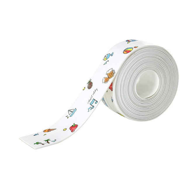 Tira de sellado de pared acrílica Cinta de sellado adhesiva impermeable Cinta de reparación de inodoros de baño, Tipo 1 Scienceny HA7326-01B