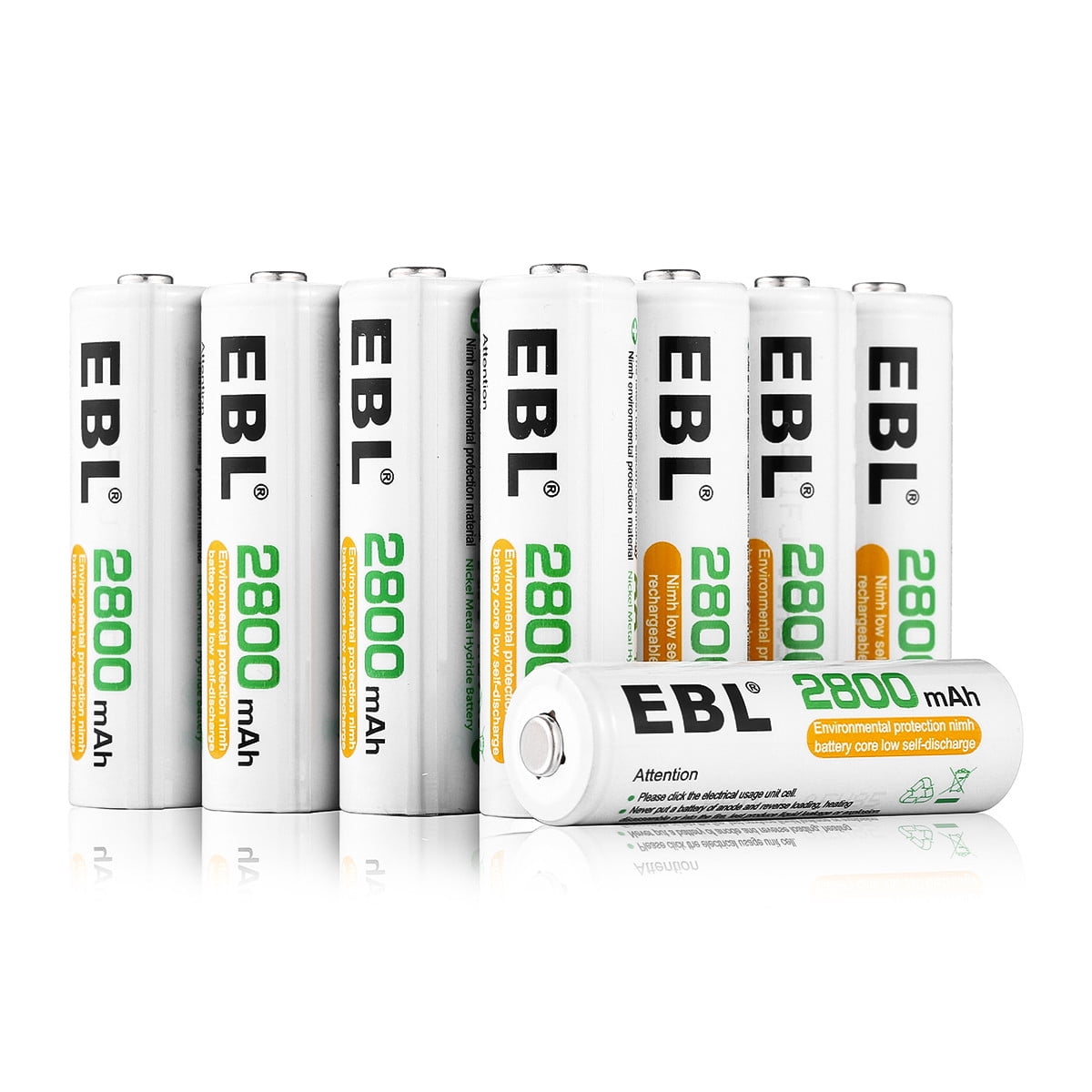 8Packs AA Rechargeable Batteries 2800mAh NiMh with 12+2 Bay AA AAA C D Ni-MH Ni-CD Battery Charger