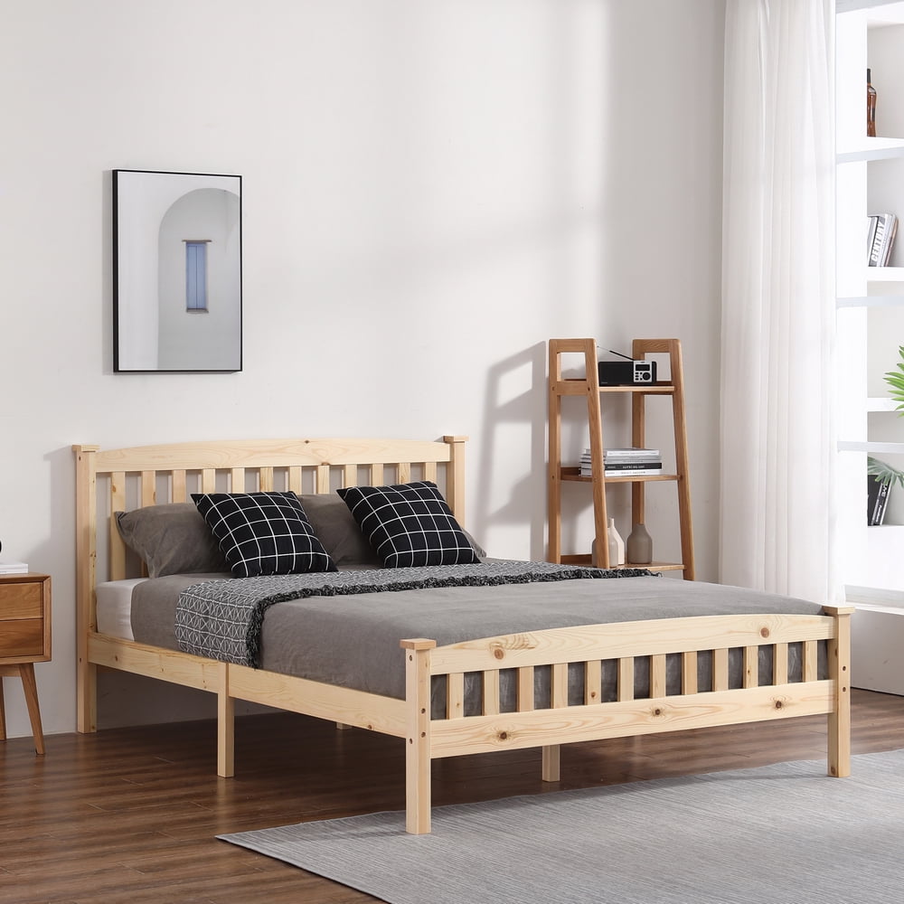 Kepooman Pine Platform Bed Frame with Headboard/wood Plank Support/no Spring Required/easy to Assemble, Full Size-Burlywood Kepooman Pine Platform Bed Frame with Headboard/wood Plank Support/no Spring Required/easy to Assemble, Full Size-Burlywood