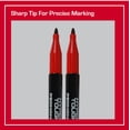 thumbnail image 3 of Hyper Tough 2-Piece Sharp-Tip Permanent Marker Set, Red, 3 of 10
