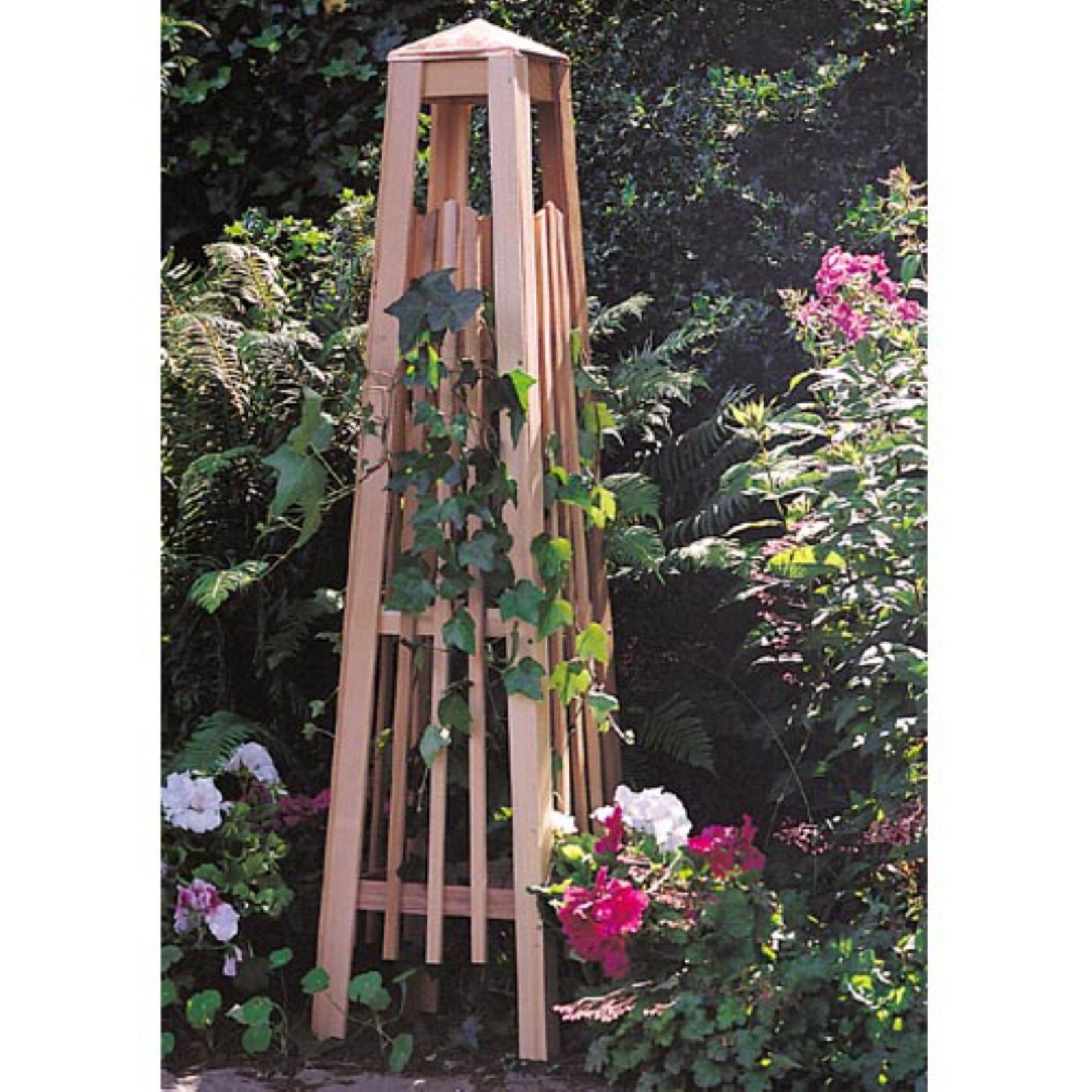 Manhattan 4.5-ft. Cedar Wood Obelisk Trellis by LWO Corporation