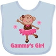 thumbnail image 3 of Inktastic Gammy's Girl monkey Girls Baby Bib, 3 of 4