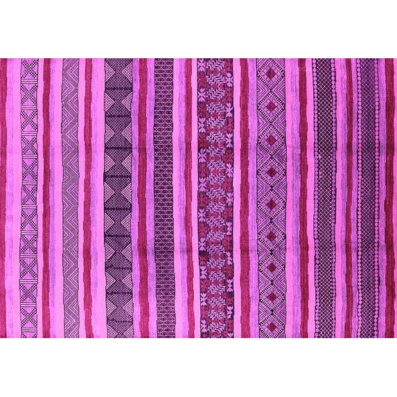 Ahgly Company Indoor Rectangle Solid Pink Modern Area Rugs, 2' x 4'