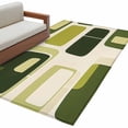 thumbnail image 2 of Sage Green Boho Runner Rug 2.7x5 FT, Non Slip Entryway Carpet, Modern Abstract Geometric Middle Century Washable Soft Floor Carpet Entrance Mat Non-Shedding Throw Rug for Hallway Laundry Room Bedside, 2 of 9