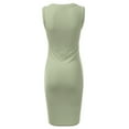thumbnail image 3 of Doublju Women's Round Neckline Sleeveless Bodycon Midi Dress (S-3X), 3 of 4