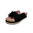 thumbnail image 2 of Vacaciones de ocio para mujer Cómodas flores de terciopelo Parte inferior gruesa plana con sandalias Wmkox8yii  ytu2044, 2 of 4