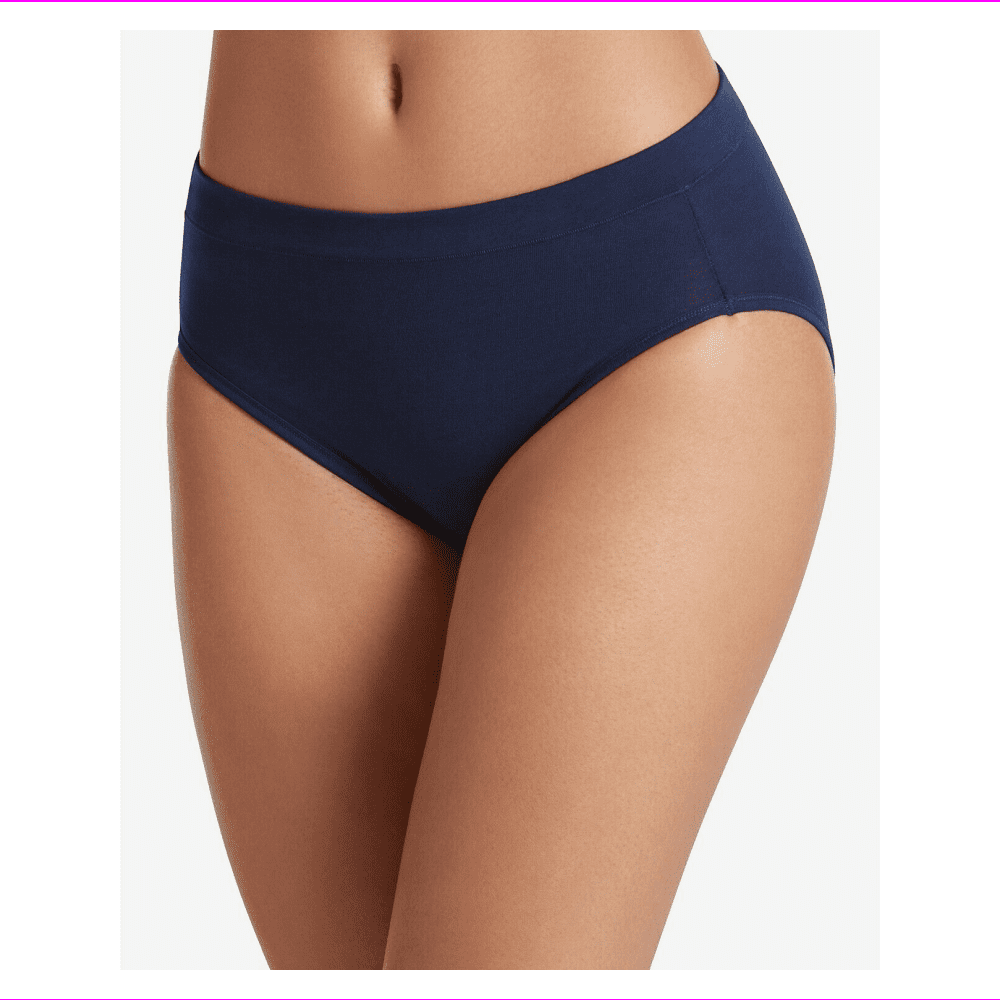 Jockey Womens Solid Cotton Stretch Hi Cut Classic Brief Panty 9/Blue