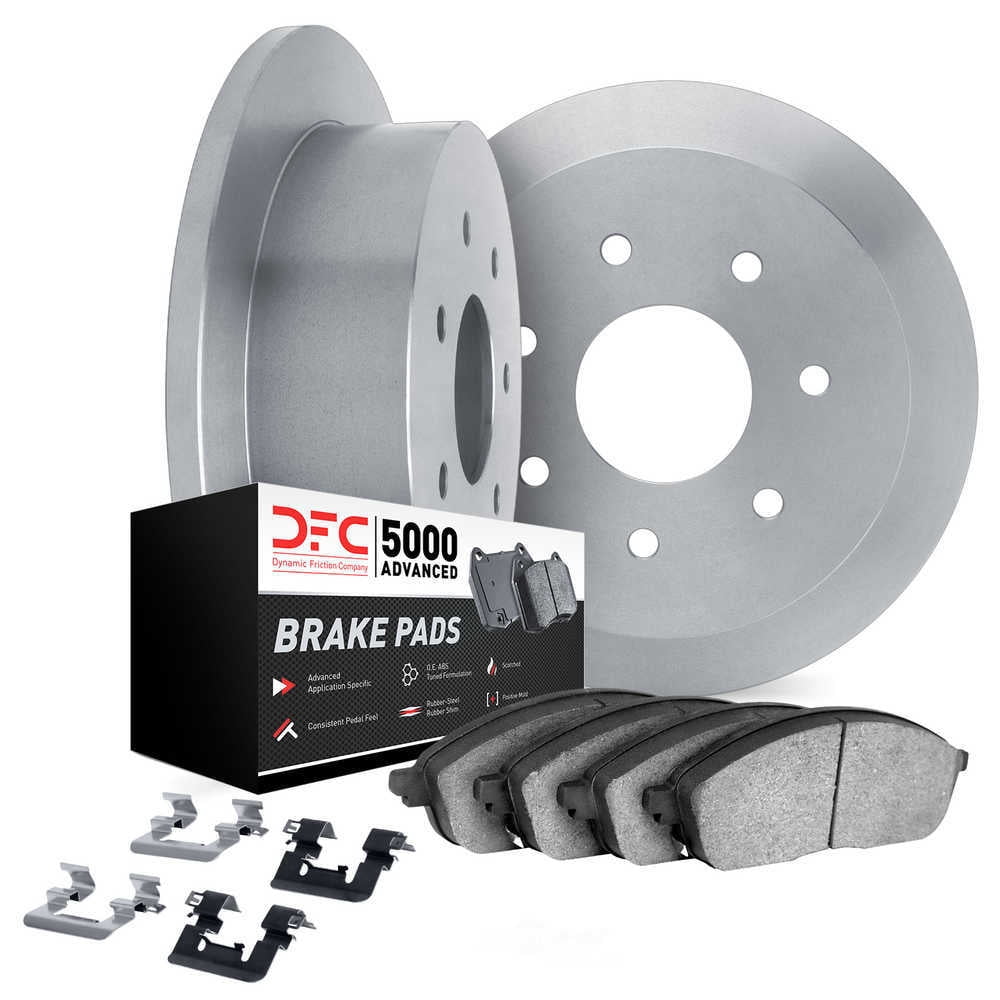 Dynamic Friction Company 6512-99408 DFC Rotors with 5000 Advanced Brake Pads includes Hardware
