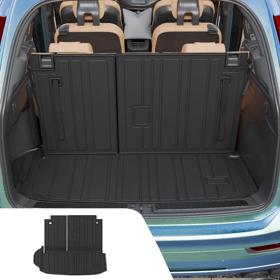 Cargo Mat for 2020-2026 Toyota Highlander Trunk Mat Cargo Liner TPE Back Seat Cover Protector 2025 7 Seats Highlander Accessories (2020-2026, Trunk Mat with Backrest Mat)