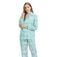 thumbnail image 3 of GLOBAL 100% Cotton Pajamas for Women Notch Collar Pjs Cozy Button Down Homewear with Pockets, Spring & Summer, 2-Piece, Sizes S to 3X, 3 of 5