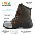 thumbnail image 4 of Tiger Safety Bottes de Travail pour Hommes Embout en Acier Cuir Imperméable 7888, 4 of 7