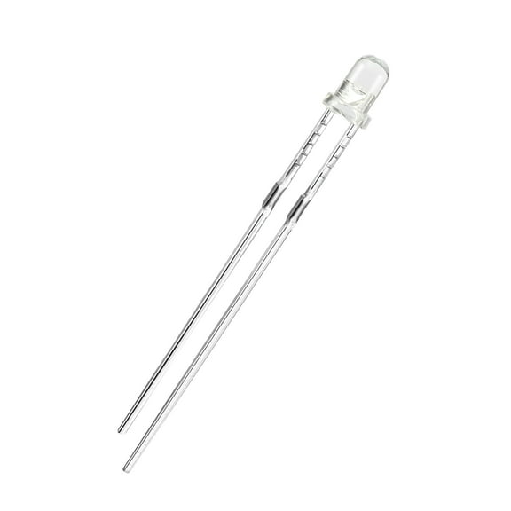 5 Pack 3mm 365-370nm Light Emitting Diode DC 3.4V 20mA Clear Round Purple LED Diode DIP Lighting Bulb