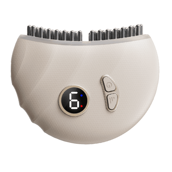 KTS Electric Face Neck & Scalp Massager w/Red Light, Heat & Vibration, 9-Level Rechargeable Facial and Neck Massage Tool