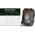 thumbnail image 5 of New Fashion Women's Autumn and Winter Solid Color Dandelion Printed Top Round Neck Long Sleeve Casual Loose Sweater, 5 of 5