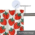 thumbnail image 5 of red Strawberry Valance Curtain Kawaii Cute Strawberry Curtain Valances for Cafe Living Room Bath Room 1 Panel 54x18inch(2Pcs), 5 of 5