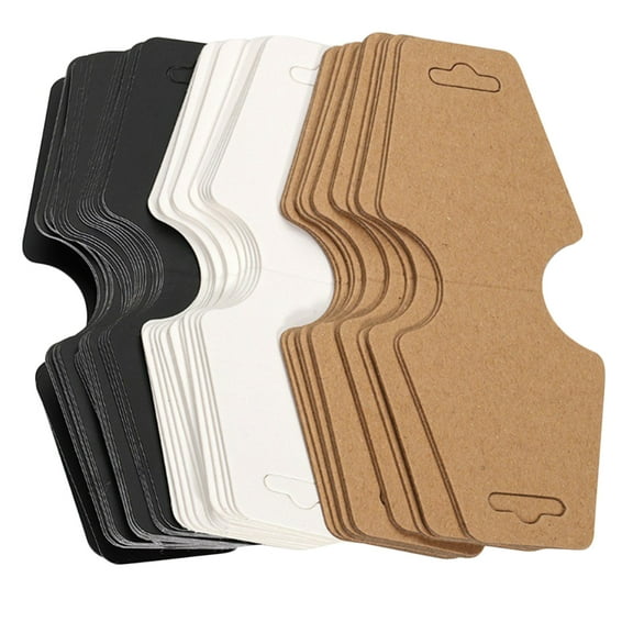 WEUVEB 150Pcs Blank Jewelry Hang Tags Assorted Color Sturdy Paper for Bracelet Displays
