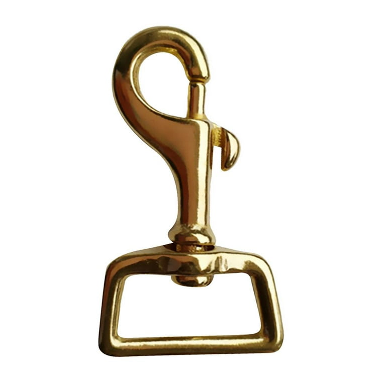 Heavy Duty Solid Brass Swivel Eye Lobster Clasp Bolt Snap Hook For Straps  Bags Belting Leather Craft 25x60mm