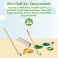 thumbnail image 2 of PlanToys® Mini Golf Set for Kids | Eco-Friendly Wooden Golf Game with 2 Putters, 2 Golf Balls, 3 Obstacles, Target Goal & Travel Bag | Perfect for Indoor & Outdoor Play, 2 of 9