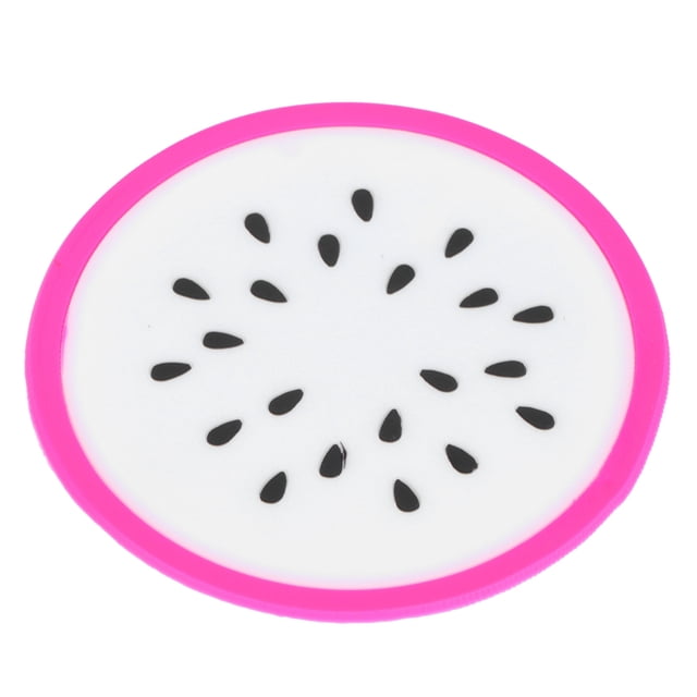 Kitchen Accessories, Anti-Scalding Cup Pad Fruit Pattern Durable Anti-Slip Coaster Cup Mat Heat-Insulated Cartoon For Home Kitchen Dragon Fruit