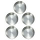 thumbnail image 4 of 5 Unids Acero inoxidable Condimado Platos Pequeños platos de salsa para el hogar (Plata), 4 of 5