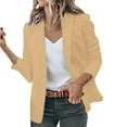 thumbnail image 3 of Pimfylm Women'S Blazers Work Casual Business Womens Jacket Suit Khaki L, 3 of 5