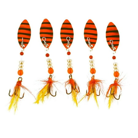 5pcs Metal Spinnerbaits Jig Baits Hard Baits Spinners Baits B