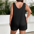 thumbnail image 3 of Women Sleeveless Scoop Neck Loose Fit Romper with Pockets Casual Summer Outfit, 3 of 5