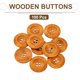 thumbnail image 3 of Uxcell 100Pcs Botones de Madera 1.5" Botón Redondo de 4 Agujeros para Costura Artesanía Marrón Claro, 3 of 7