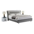 thumbnail image 3 of American Eagle Furniture Leather & Metal Eastern King/King Bed in Gray, 3 of 4
