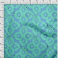 thumbnail image 4 of oneOone Polyester Spandex Turquoise Blue Fabric Asian Ikat Fabric For Sewing Printed Craft Fabric By The Yard 56 Inch Wide, 4 of 4