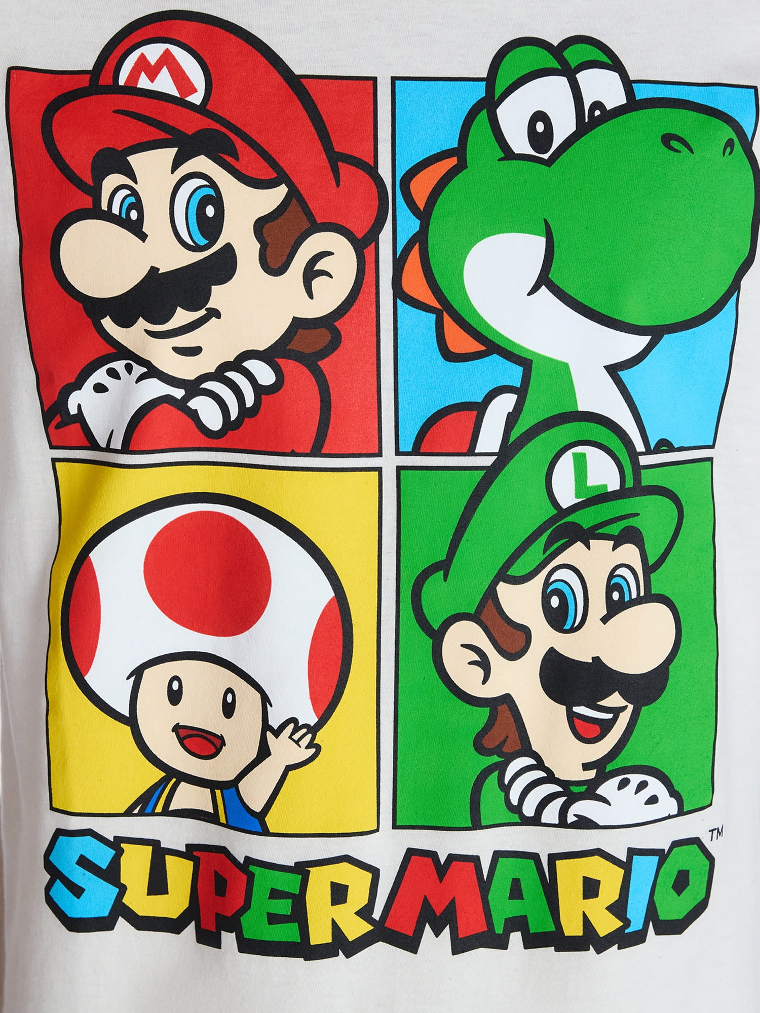 Super Mario Buddies 4 Square Men’s Graphic Tee, Sizes S-3XL