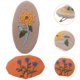 thumbnail image 3 of pares de broches para el cabello con flores de tela para mujeres, niñas y niños FRCOLOR HaoMX16275981, 3 of 6
